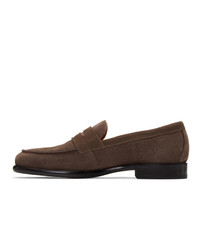 dunkelbraune Wildleder Slipper von Officine Generale