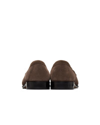 dunkelbraune Wildleder Slipper von Officine Generale