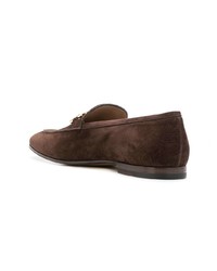 dunkelbraune Wildleder Slipper von Salvatore Ferragamo