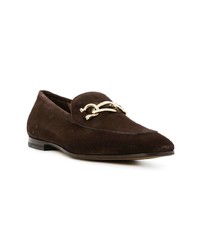 dunkelbraune Wildleder Slipper von Salvatore Ferragamo