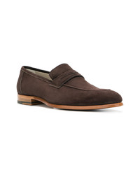 dunkelbraune Wildleder Slipper von Kiton