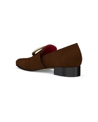 dunkelbraune Wildleder Slipper von Dorateymur