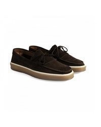 dunkelbraune Wildleder Slipper von Desa