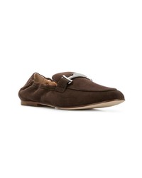 dunkelbraune Wildleder Slipper von Tod's