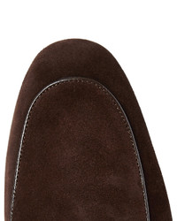 dunkelbraune Wildleder Slipper von Gucci