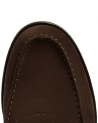 dunkelbraune Wildleder Slipper