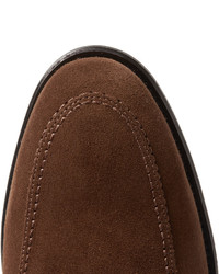 dunkelbraune Wildleder Slipper von Tom Ford