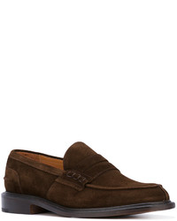 dunkelbraune Wildleder Slipper von Tricker's