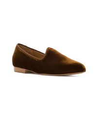 dunkelbraune Wildleder Slipper von Le Monde Beryl