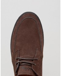 dunkelbraune Wildleder Turnschuhe von Fred Perry