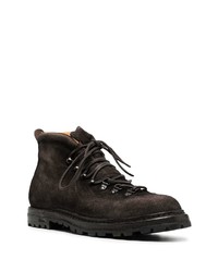 dunkelbraune Wildlederarbeitsstiefel von Officine Creative