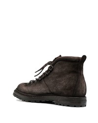 dunkelbraune Wildlederarbeitsstiefel von Officine Creative