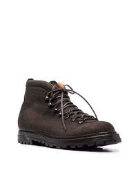 dunkelbraune Wildlederarbeitsstiefel von Officine Creative