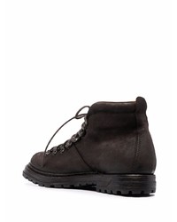 dunkelbraune Wildlederarbeitsstiefel von Officine Creative