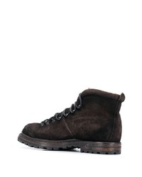 dunkelbraune Wildlederarbeitsstiefel von Officine Creative