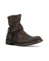 dunkelbraune Wildlederfreizeitstiefel von Officine Creative