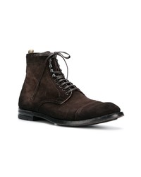 dunkelbraune Wildlederfreizeitstiefel von Officine Creative