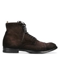 dunkelbraune Wildlederfreizeitstiefel von Officine Creative