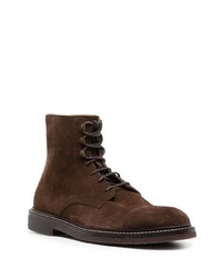 dunkelbraune Wildlederfreizeitstiefel von Brunello Cucinelli