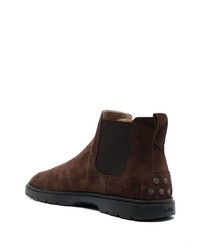 dunkelbraune Wildlederfreizeitstiefel von Tod's