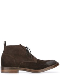 dunkelbraune Wildlederstiefel von Buttero