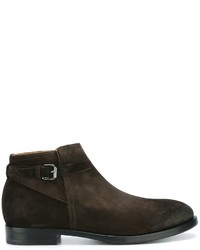 dunkelbraune Wildlederstiefel von Buttero