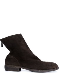 dunkelbraune Wildlederstiefel von Guidi