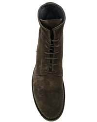 dunkelbraune Wildlederstiefel von Officine Creative