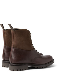 dunkelbraune Wildlederstiefel von Grenson