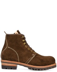 dunkelbraune Wildlederstiefel von VISVIM