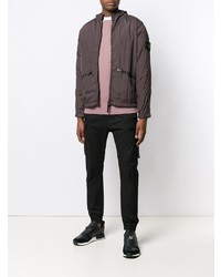 dunkelbraune Windjacke von Stone Island