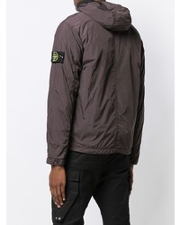 dunkelbraune Windjacke von Stone Island