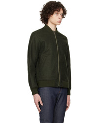 dunkelbraune Wollbomberjacke von A.P.C.