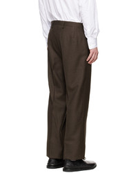 dunkelbraune Wollchinohose von Husbands