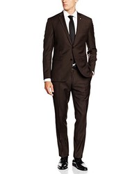 dunkelbrauner Anzug von ESPRIT Collection