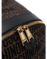 dunkelbrauner bedruckter Rucksack von Moschino