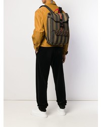 dunkelbrauner bedruckter Rucksack von Fendi