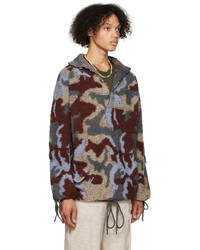 dunkelbrauner Camouflage Rollkragenpullover von Isa Boulder