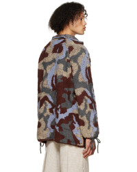 dunkelbrauner Camouflage Rollkragenpullover von Isa Boulder