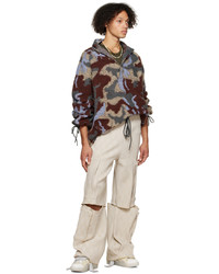 dunkelbrauner Camouflage Rollkragenpullover von Isa Boulder