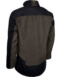dunkelbrauner Fleece-Pullover mit einem Reißverschluß von Blaser