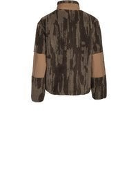 dunkelbrauner Fleece-Pullover mit einem Reißverschluß von Iriedaily