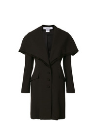 dunkelbrauner Mantel mit Fransen von Christian Dior Vintage