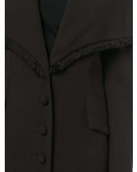 dunkelbrauner Mantel mit Fransen von Christian Dior Vintage