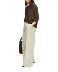 dunkelbrauner Kurzarmpullover von Comma