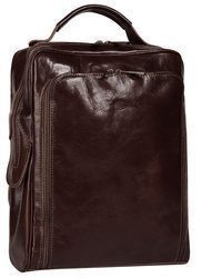 dunkelbrauner Leder Rucksack von Piké