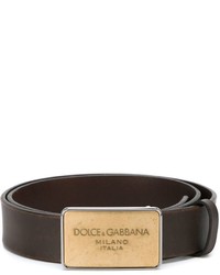 dunkelbrauner Ledergürtel von Dolce & Gabbana