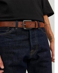 dunkelbrauner Ledergürtel von Jack & Jones