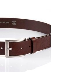 dunkelbrauner Ledergürtel von Tom Tailor