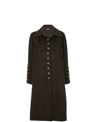 dunkelbrauner Mantel von Chanel Vintage